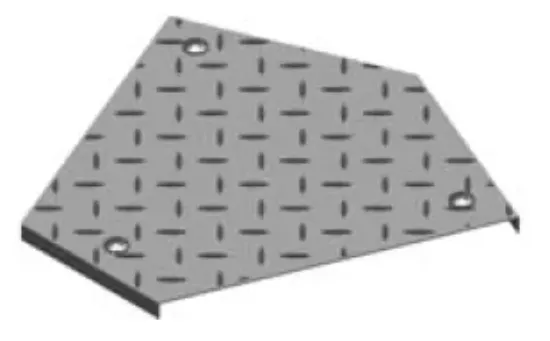 Зображення Кришка протекторної пластини для горизонтального поворот 45° з фіксатором PZKKMRT400 (107240)