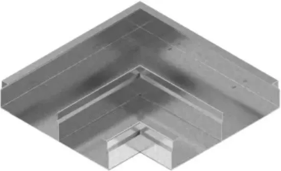 Зображення Поворот 90° горизонтальний - 2 компл. KKNd175H38 (530817)