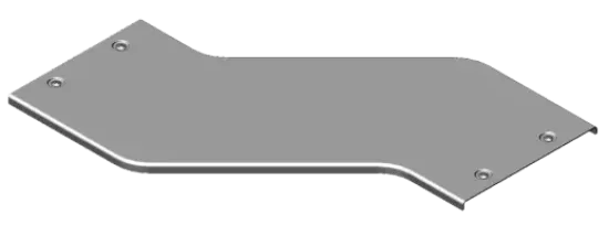 Зображення Кришка для горизонтального обхіду - ліва H200 з фіксатором PZOLZZC200H200 (334210)