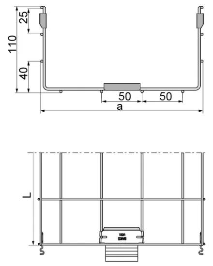 Зображення Лоток кабельний з дротяної сітки KDSZ300H110/3 (912430)